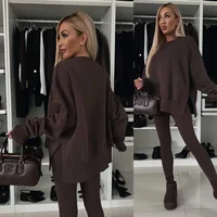 Survêtement décontracté pour femme, sweat à capuche PVD, pantalon de survêtement à jambe large, olympiques de sport, vêtements de fitness en plein air, automne, hiver, ensemble de 2 pièces 2