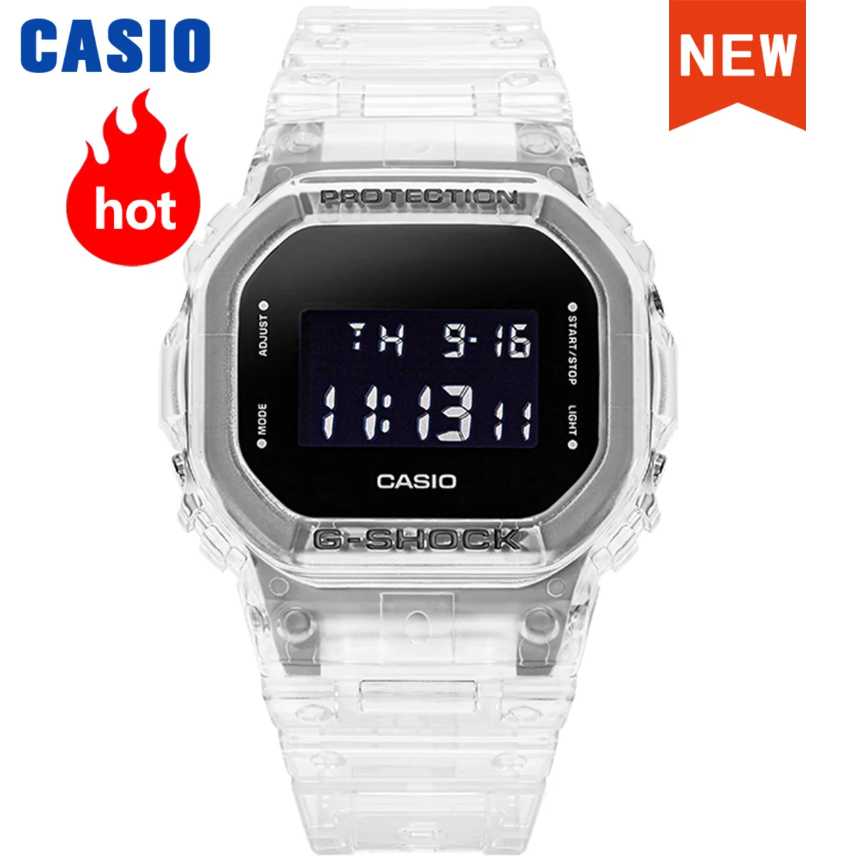 Casio uhr für männer g schock top luxus wasserdicht kleiner würfel eis  tough gaming serie relogio masculino DW-5600SKE-7 - AliExpress
