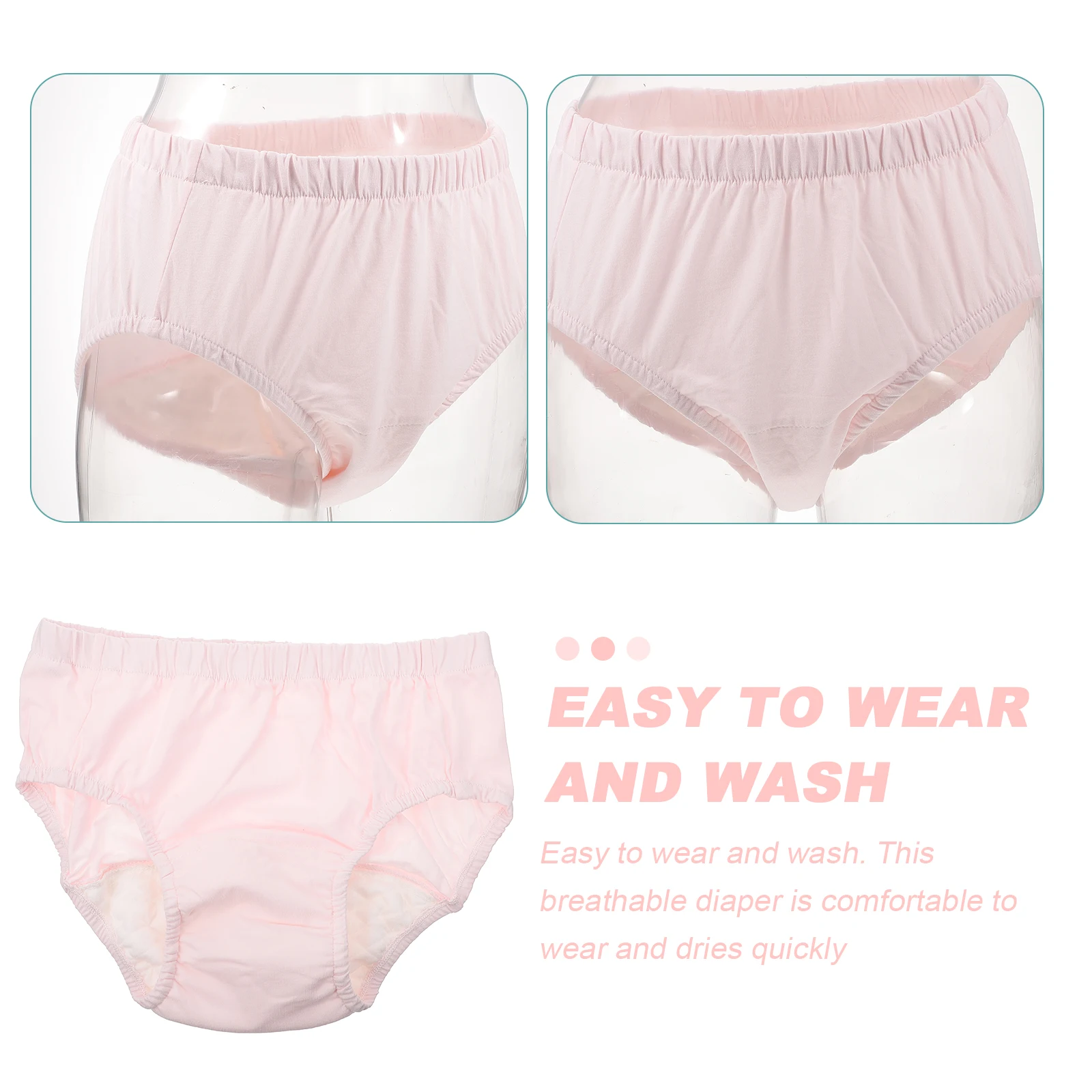 Reusable Diapers 1pc Adult Diaper Incontinence Pants Washable Reusable Uroclepsia Diaper Cloth Urinary Briefs Incontinence For Elderly