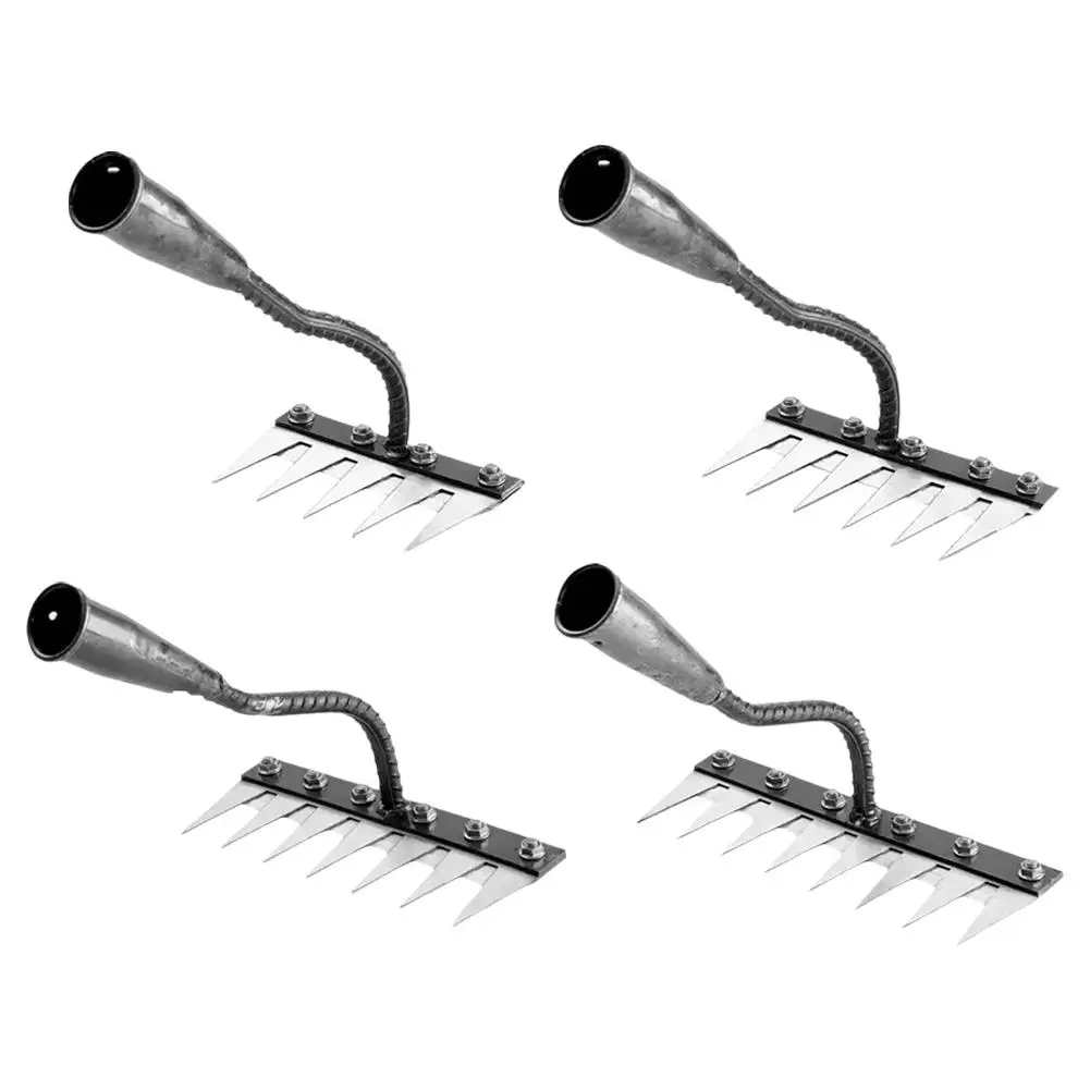 Carbon Steel Garden Hand Rake Tool for Weeding and Scarifying