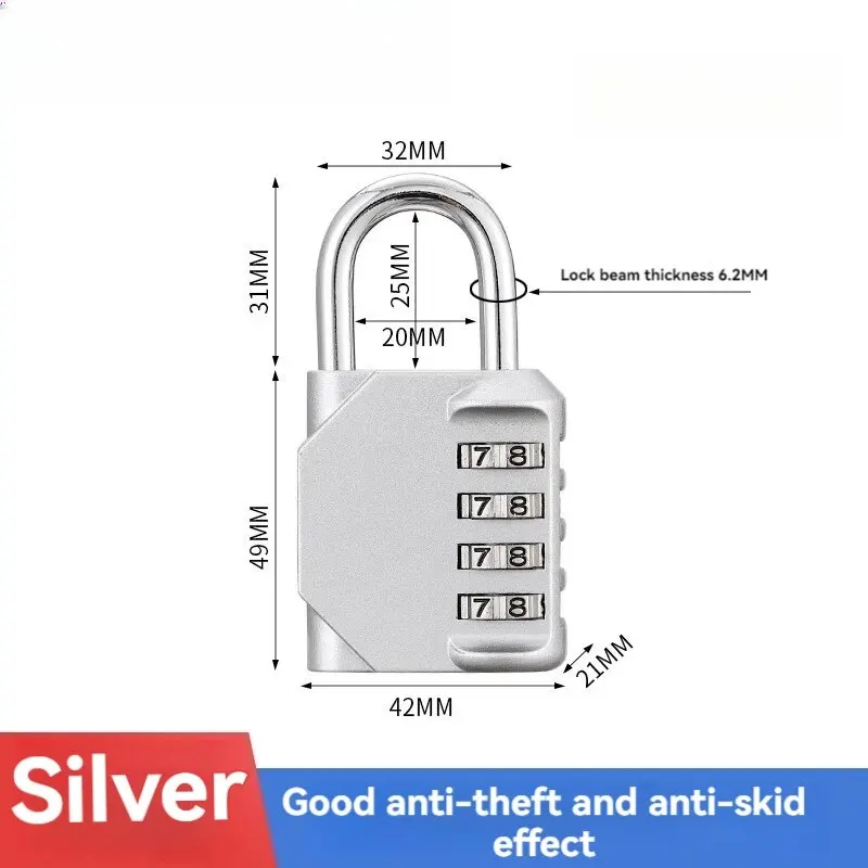 Door Lock Mini Cabinet Backpack Luggage Bag Student Dormitory 4 Digit Password Anti-theft
