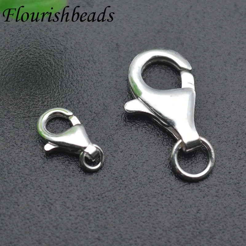 

Wholesale Jewelry Findings 8/11/13mm 925 Sterling Silver Lobster Clasps +Opening Jump Rings for DIY Fine Jewelry 20pcs/lot