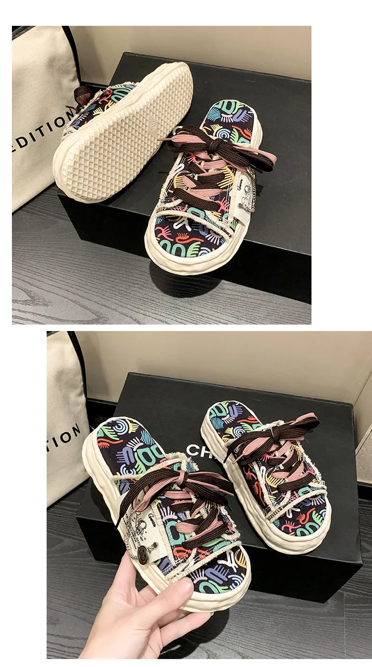 Cute Women's Platform Street Slippers for Teens - true deals club