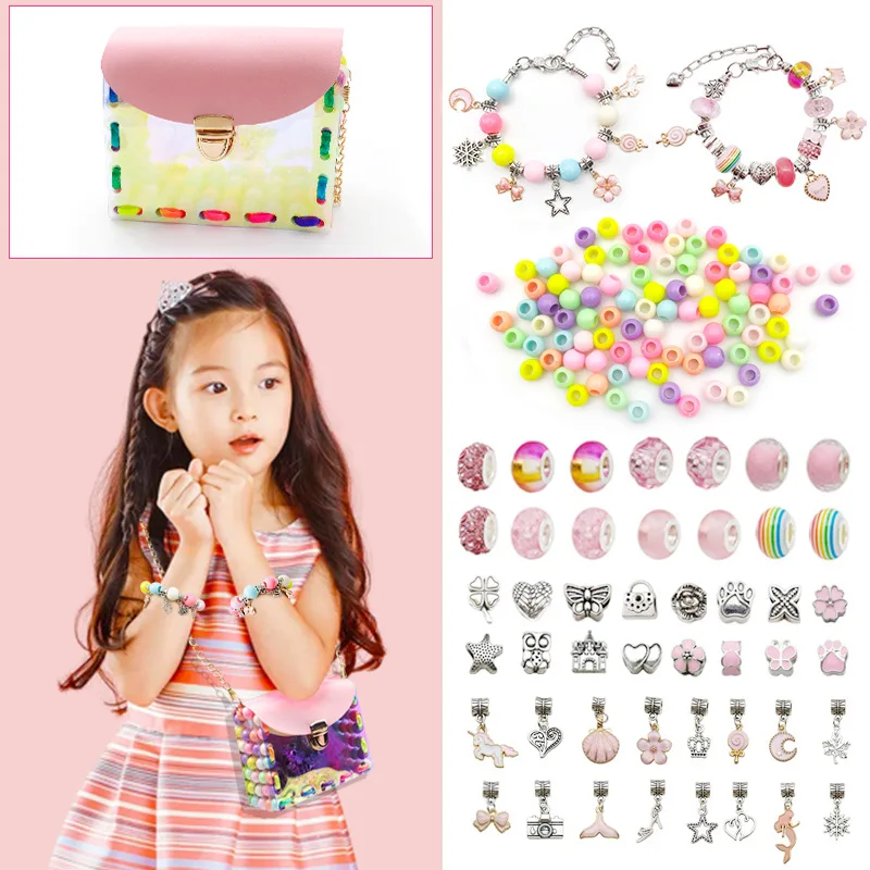 DIY Charms Bracelet Making Set Spacer Beads Pendant Accessories