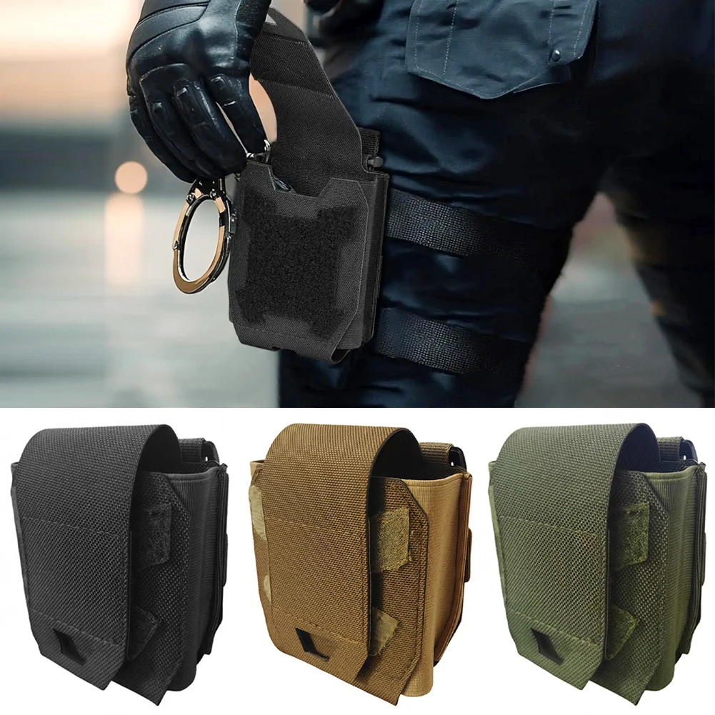 Shackles Holder Tactical Handcuffs Molle Pouch Case Universal Holster Quick Release Standard Cuffs for Vest
