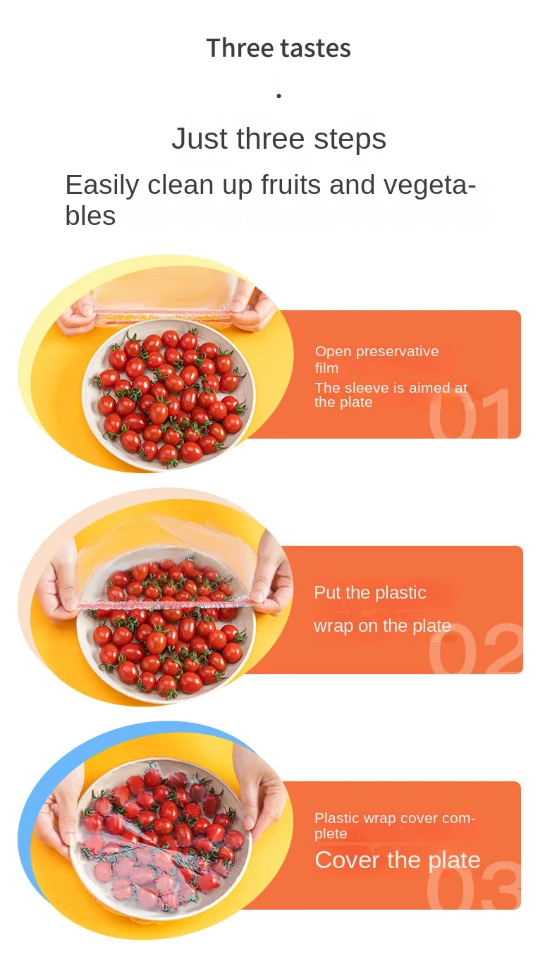 Description Picture 4 of itemReusable Food Wrap Storage Covers Bags For Bowl Elastic Plate Silicone Lid Cover Kitchen Fruit Plastic Fresh-Keeping Seal