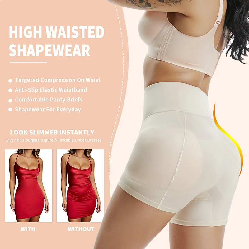Women Padded Control Panties Shapewear High Waist Butt Lifter Seamless  Shape Curve Shorts Hip 3D Enhancer Tummy Body Shaper - AliExpress