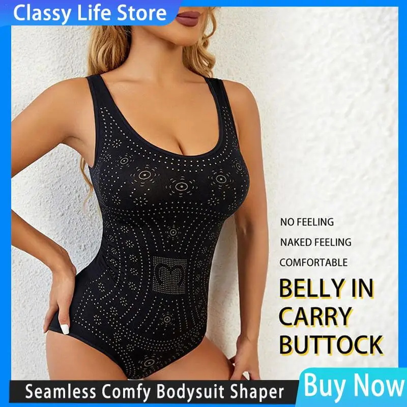

Seamless Comfy Bodysuit Shaper Printed Plus Size Shapewear Belly Slimming Body Shaper Corset Underwear Women Tank Top
