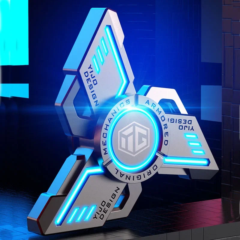 

Fidget Spinner Smart Hand Stress Relief Toys Luminous Finger Toys Cool Black Technology Anti Stress Toy For Adults Children