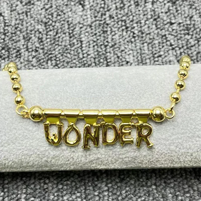 

2023 Fashionable UNOde50 Plating 925 DIY Pendant Alphabet Splicing Necklace Women's Birthday Romantic Gift