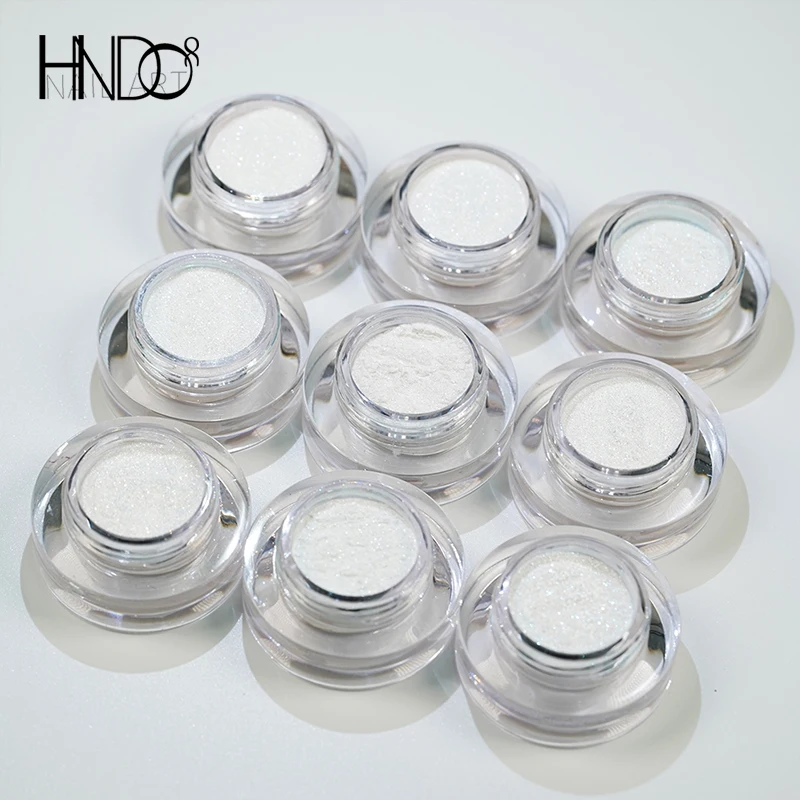 HNDO 9 Color Aurora Moonlight Nail Powder Chameleon Glitter Pigment Dust Mirror Effect for Profession Manicure Nail Art Design