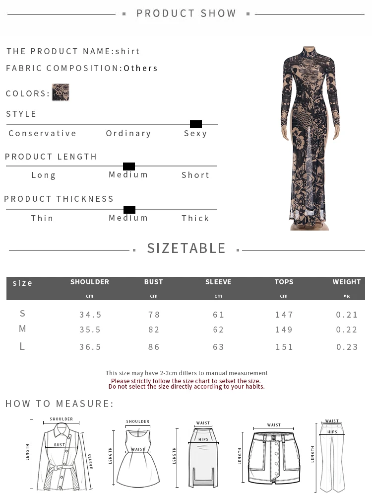 Nibber Rollkragen-Langarmshirt für Damen mit Blumenmuster, durchsichtig, figurbetont, Frühlingsmode, hohe Dehnbarkeit, sexy Mitternachts-Oberteil – Detail 1