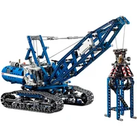 1400 Piece Bricks Motorized Crawler Crane Mobile Tower Crane Technical City Model Building Blocks Boy Birthday Gifts Kids Toys 3