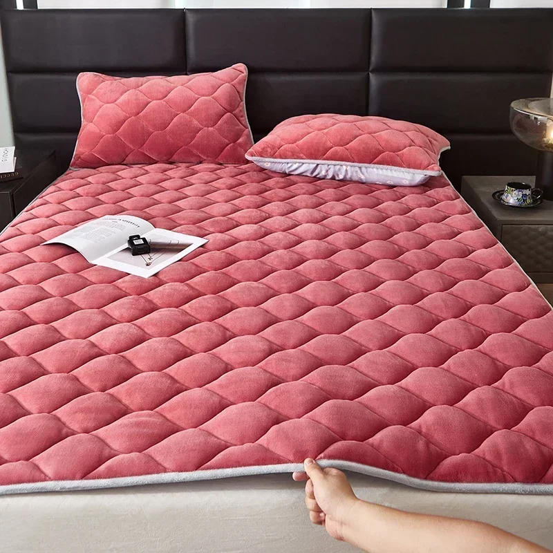 2024 new 230g high-gram encrypted thickened milk fleece mattress (bed pad) series autumn and winter 3