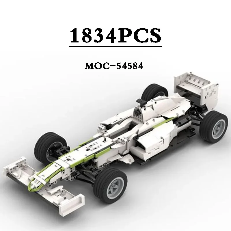 

MOC-54584 Building Blocks Compatible F1 Racing Toy Car Sports Car Stitching Model 1834PCS Kids Birthday Christmas Toys Gifts