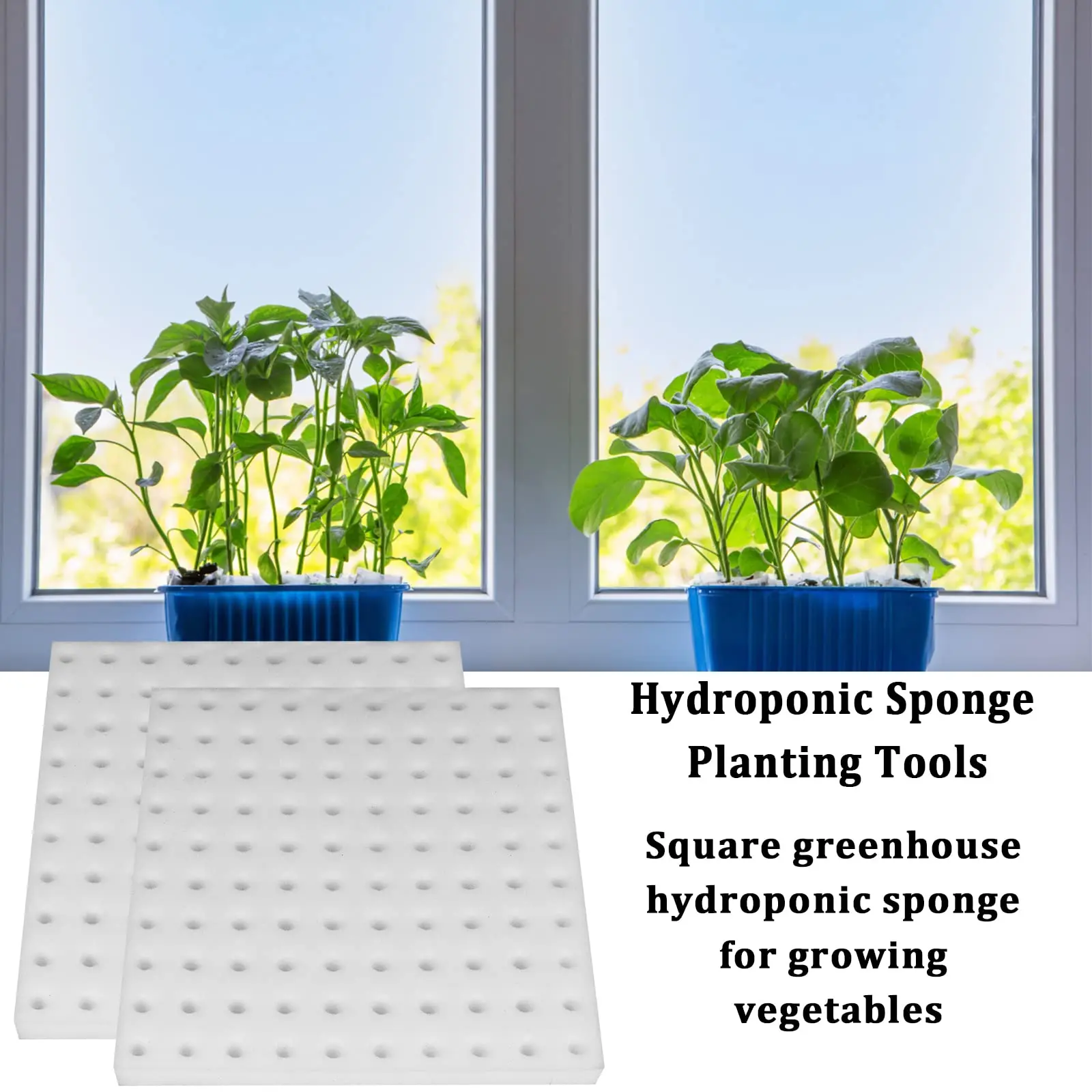 1/2/3/5/10pcs 250mm by 250mm Nursery Sponge Gardening Hydroponics Sponge Vegetables Hydroponics for Garden Supplies