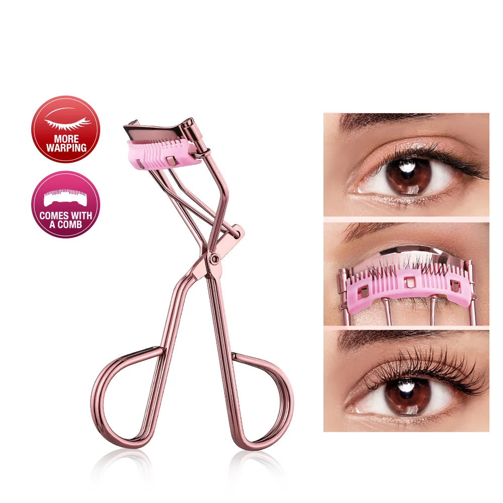 Eyelash Curler Professional Rose Gold Eyelash Curler Eyelash Accessories Makeup Tool Set Ladies Quick Styling Compact Portable