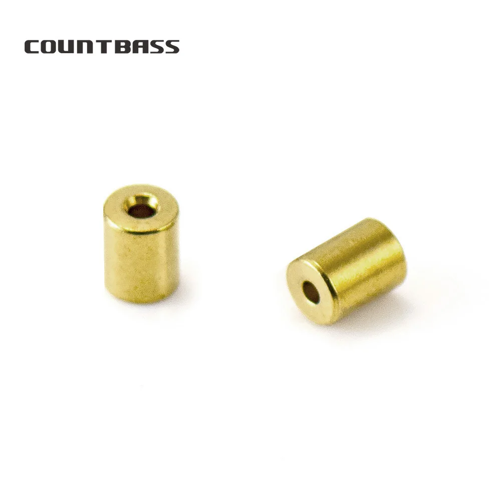 Countbass 10pcs Brass Tickers Lure Bodies Fishing Weight Sinker Blind Rivet Nut, DIY Spinners Lures