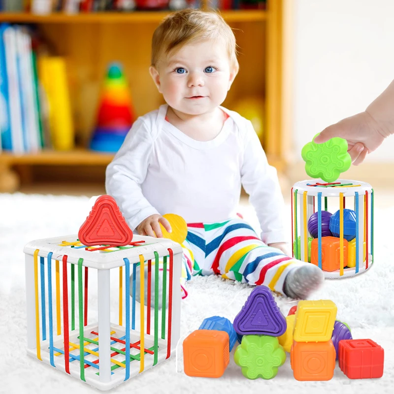 

Игрушка Монтессори детская развивающая, цветные развивающие игрушки в форме сортировки для детей 6-24 месяцев, подарок на день рождения