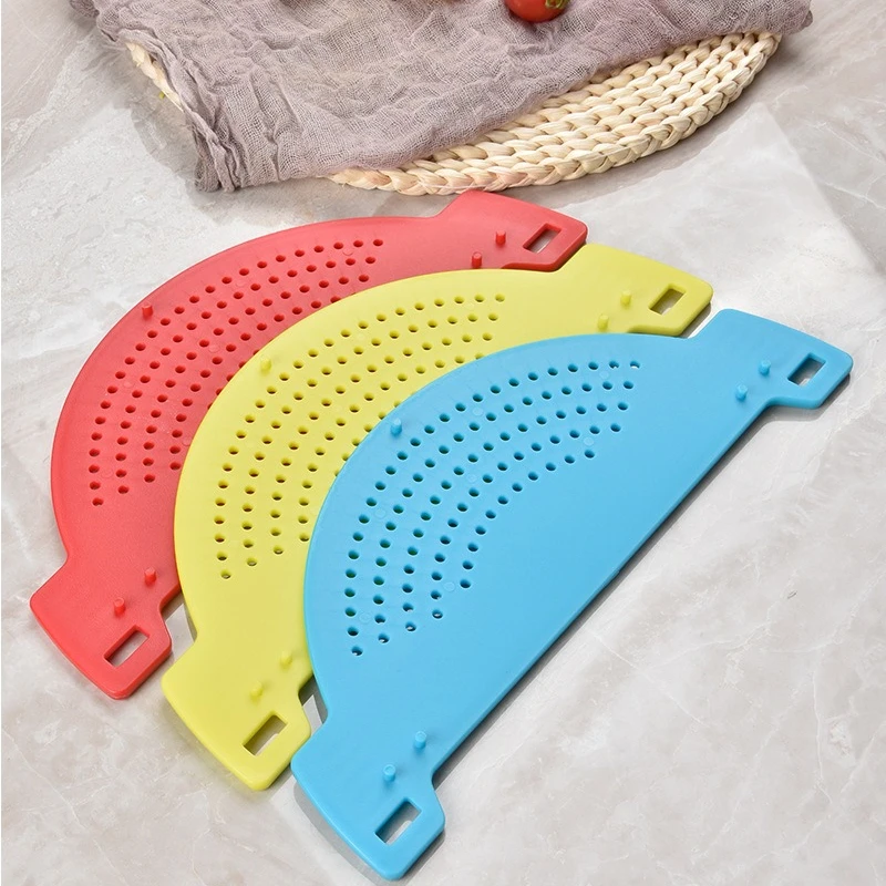 Pan Pot Strainer Plastic Pasta Spaghetti Practical Draining Tool Pot Strainer Pan Drainer for Home Kitchen Easy Draining