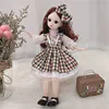 30cm Bjd Doll 12 Moveable Joints 1/6 Girl's Dress 3D Brown Eyes Toy with Clothes Shoes Kids Toys for Girl Children Gift 5