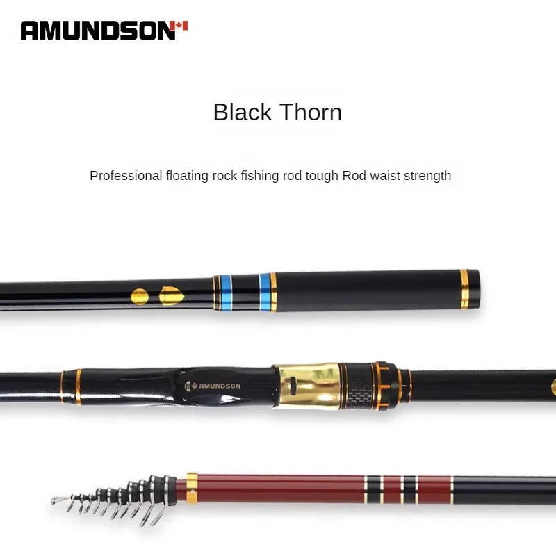 Amundson-Ultralight Carbon Fishing Rod, Oblique Guide Ring, Rock