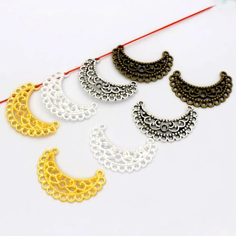 20 stücke Mix Tibet Silber Gold Farbe Metall Blume Armband Ohrring Stecker Für Schmuck Machen Diy Finding Zubehör Großhandel