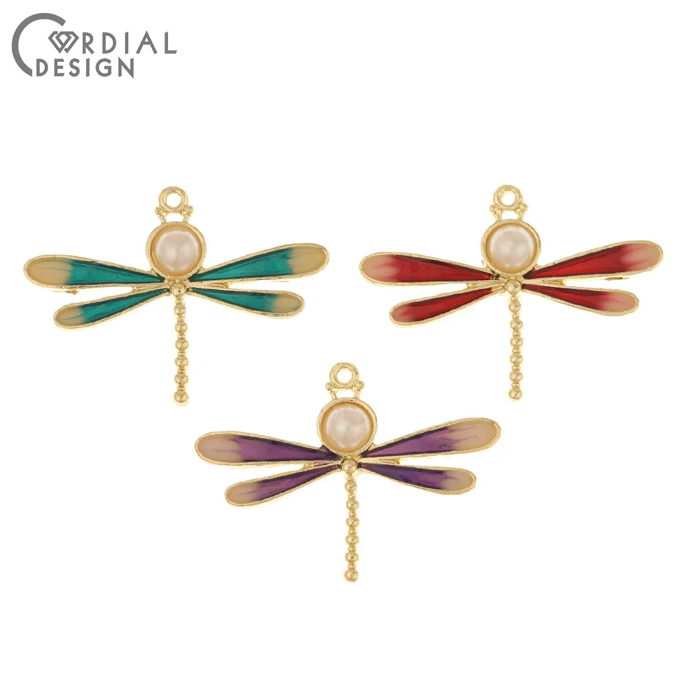 

Cordial Design 50Pcs 25*34MM Jewelry Accessories/Charms/Paint Effect/Dragonfly Shape/DIY Pendant/Hand Made/Earring Findings