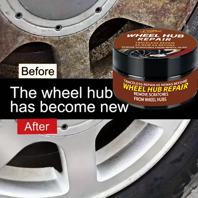Universal Wheel Hub Repair Kit-Alloy Rim Scratch Remover Oxidation Paste Car Wheel Hub Care Polishing Cream