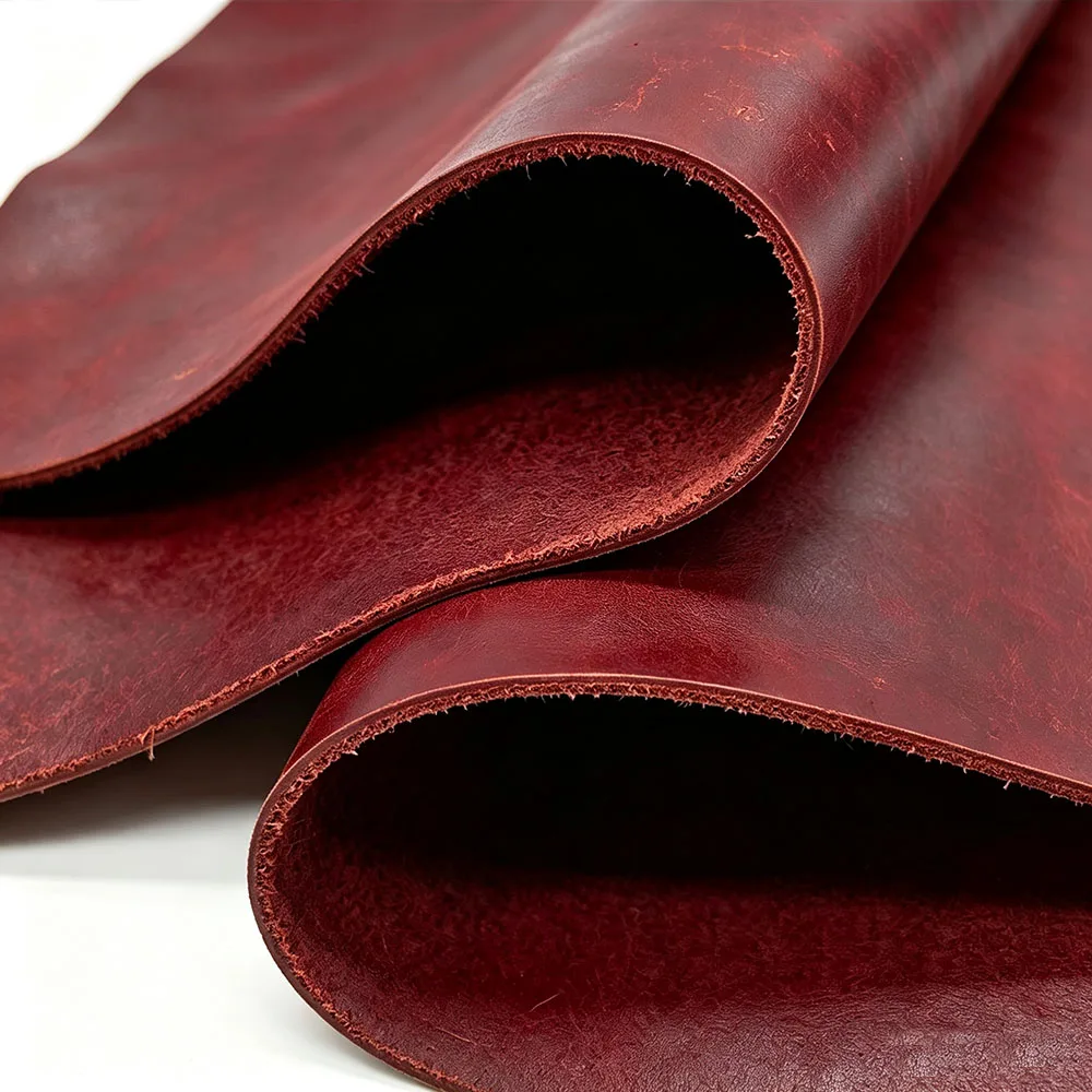 Premium Full-Grain Vintage Oil-Tanned Crazy Horse Leather