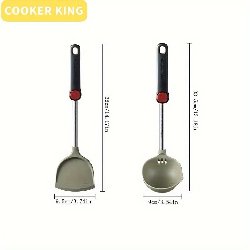 COOKER KING Silicone Spatula Food Grade High Temperature Resistant Spatula Household Spoon Non-Stick Pan Kitchen Tool