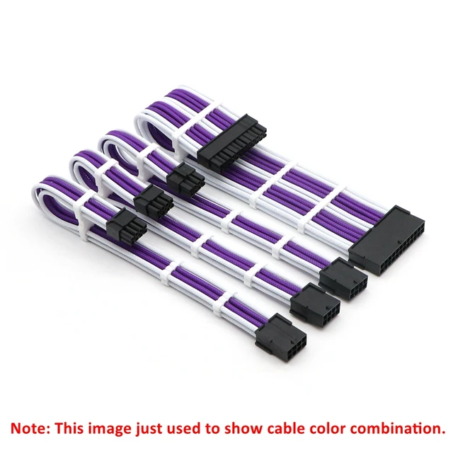 180 Degree Extension Cable Kit PC Computer ATX 24Pin, EPS 4+4Pin, PCI