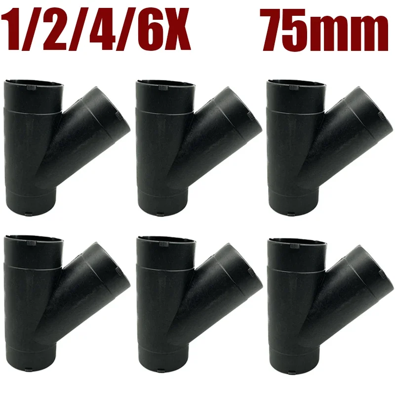 1/2/4/6X 75mm Air Vent Ducting Y Branch Splitter Exhaust Pipe Outlet Connector For Webasto Eberspaecher Diesel Parking Heater