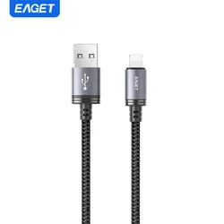 High - Speed USB to Lightning Charging Cable with Thick Copper Core and 480Mbps Data Transfer - 1m (EU406)