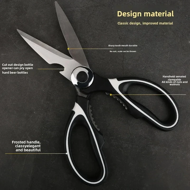 Premium Multifunctional Stainless Steel Kitchen Scissors for Effortless Food Preparation and Precision Cutting