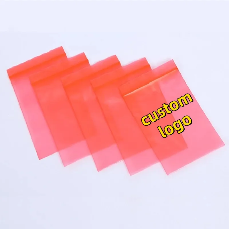 100 개/몫 빨간색 정전기 방지 차폐 지퍼 잠금 가방 회로 기판 배터리 USB ..