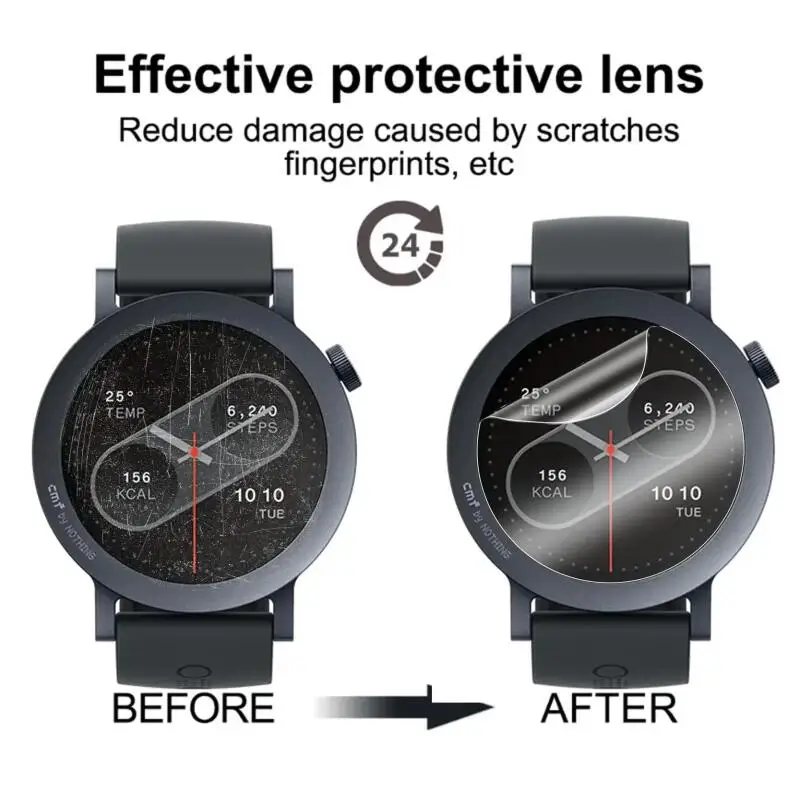 Hydrogel Screen Protector Film for Smartwatches - Pack of 1 to 3 Pieces