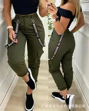 

Women overalls trousers 2022 army green casual webbing daily dual-use trousers overalls sports and leisure streetwear