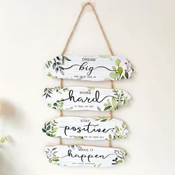Inspirational 3D Wooden Hanging Wall Art with Rope (GP-4)