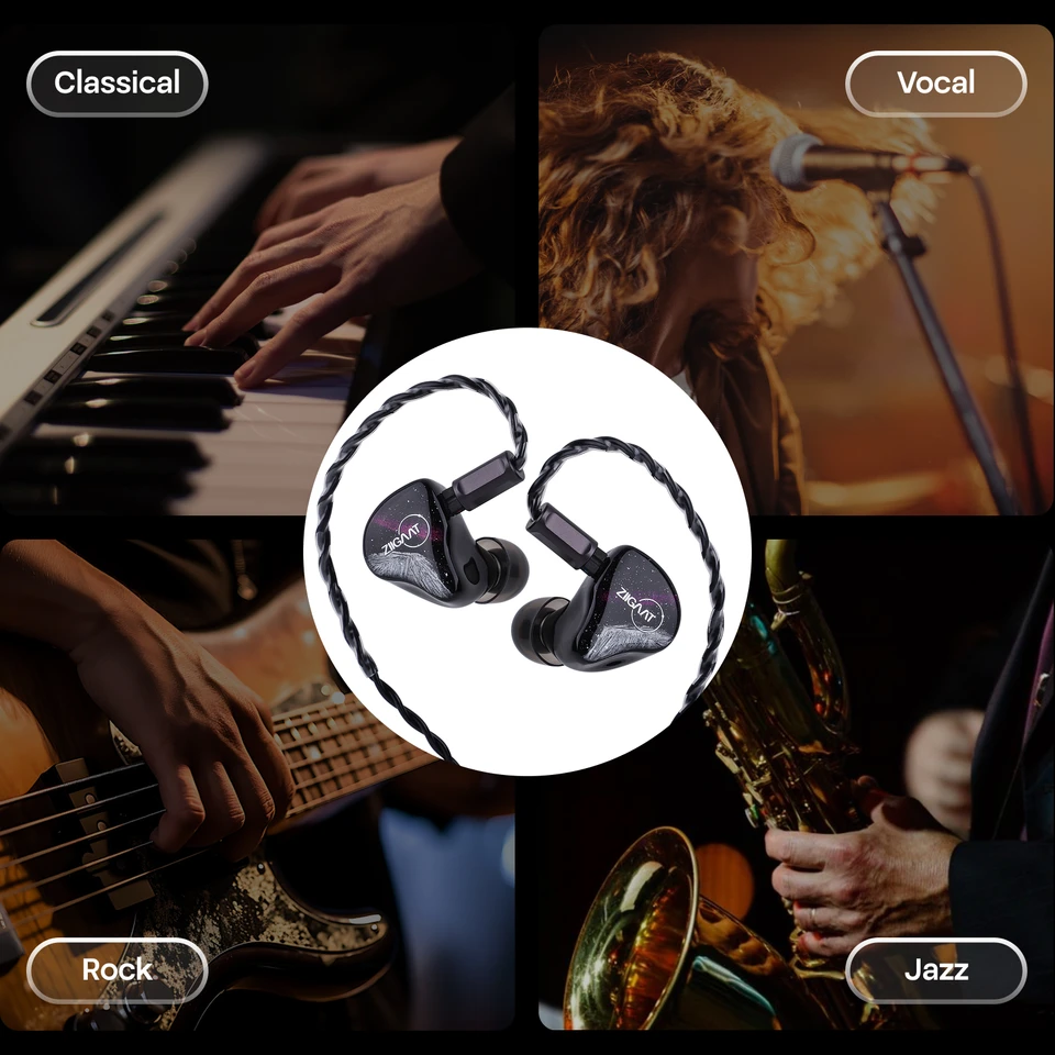 Linsoul ZiiGaat Crescent Premium 2DD+2BA Hybrid Handcrafted