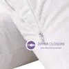 1pc Waterproof Pillow Cover Cotton Terry Fabric Zipper Pillow Protector Bedbug Proof & Hypoallergenic 50x70cm 4
