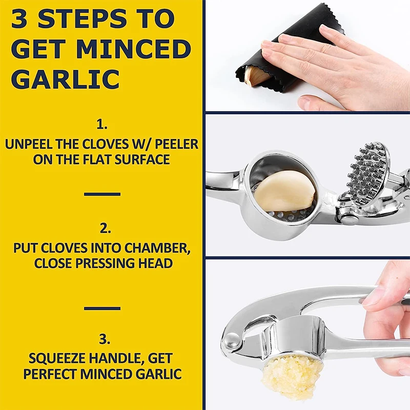 Stainless Steel Garlic Press 4