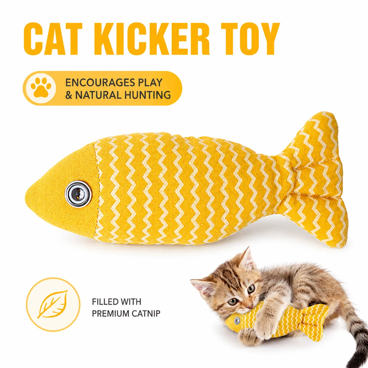 Interactive Fish Cat Toy - Chew & Exercise Pillow