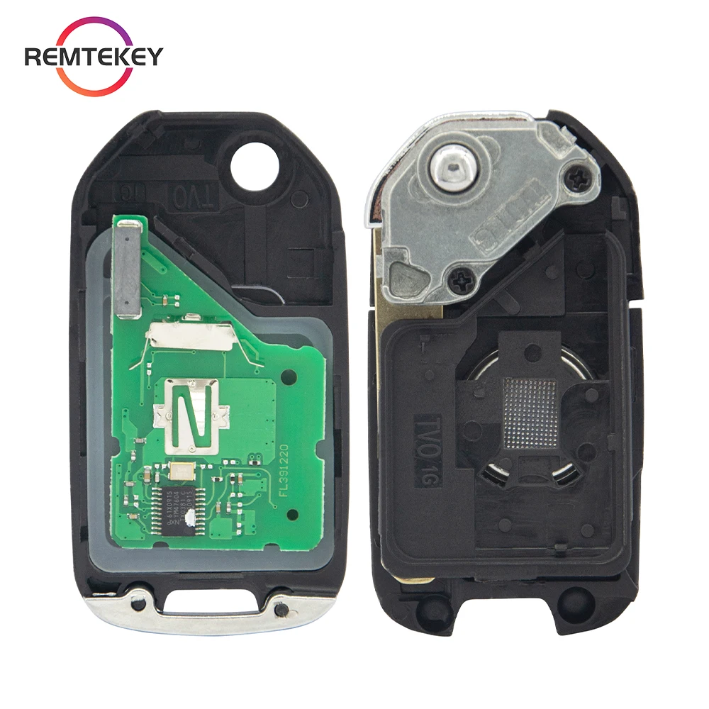 REMTEKEY Flip Remote Car Key Fob Control TWB1G721 2/3 Buttons 434Mhz ID47-Hitag 3-PCF7961 for for Honda Civic HR-V CR-V Accord
