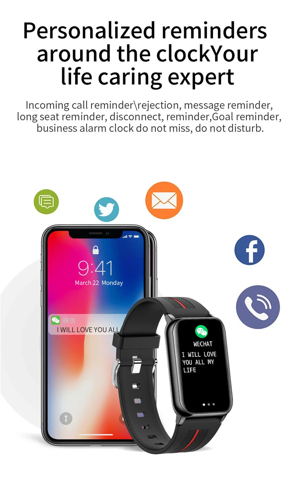 Модный смарт-браслет Xiaomi Mijia для женщин и мужчин, часы с монитором ...