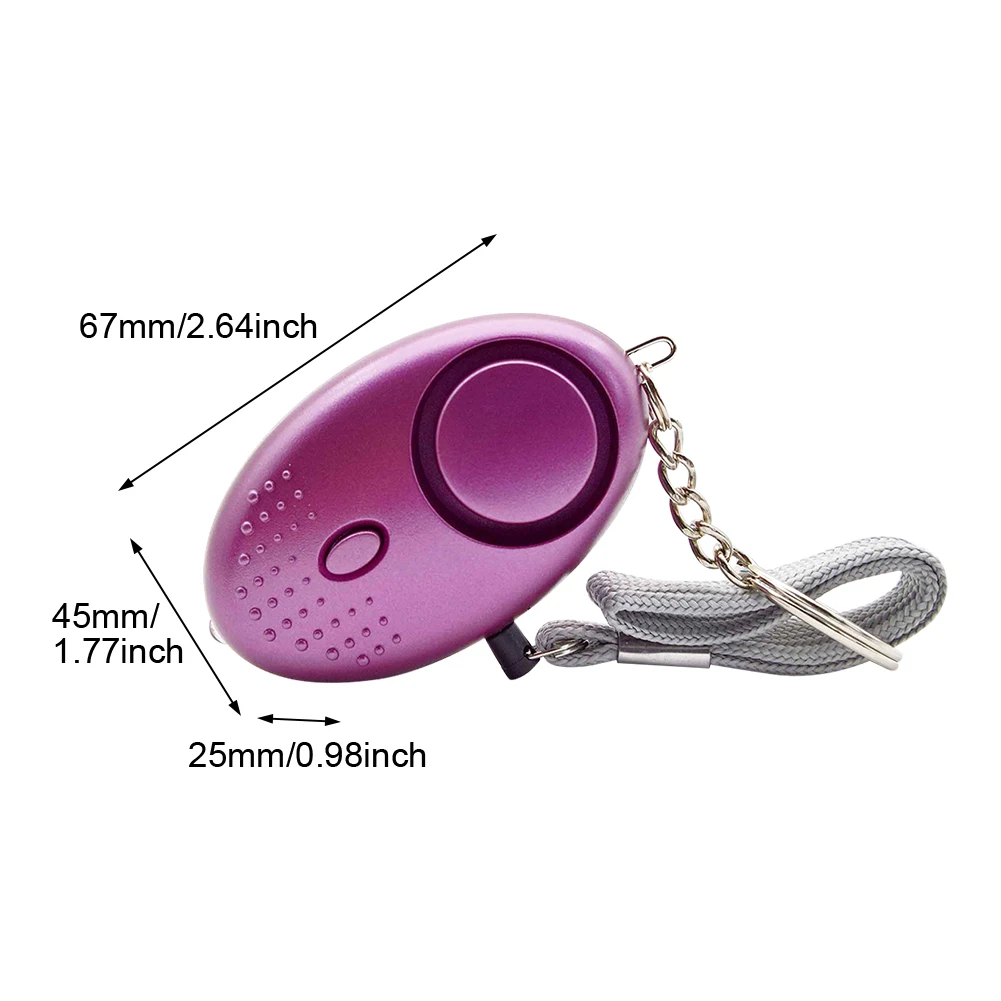 130DB Siren Song LED Portable Emergency SOS Security Self Defense Alarm Keychain Personal Alarm for Women Children Elders