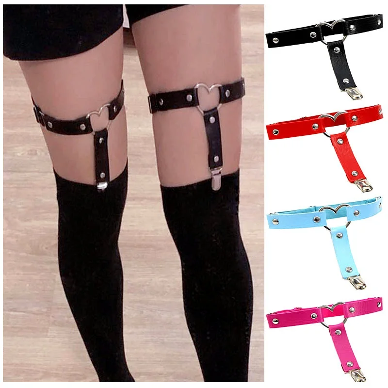 Kukensammy Porte-jarretelles Grande Taille Réglable Femme élastique Noir Blanc Sangle épaisse Extra Antidérapante Sexy