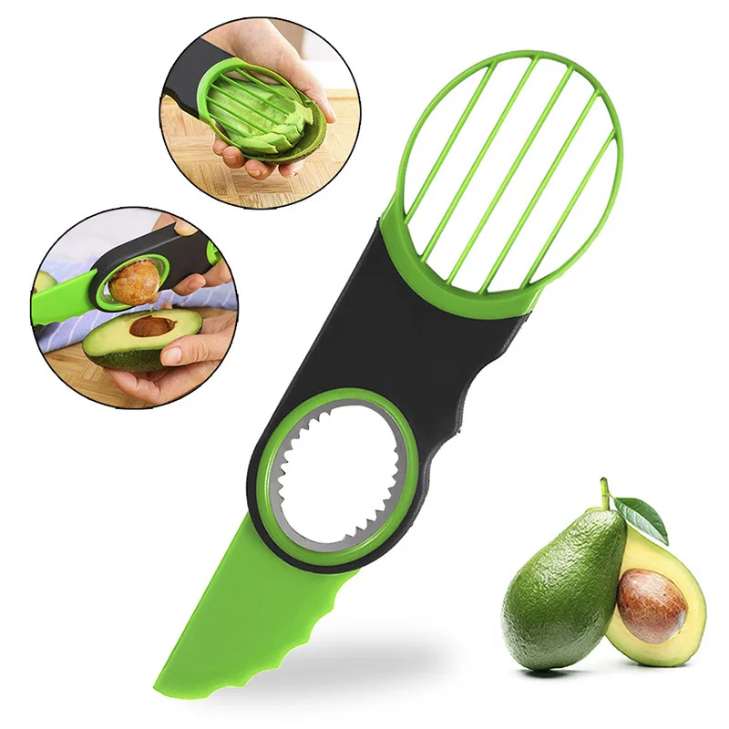 3 in 1 Avocado Tool kitchen gadgets Avocado Slicer and Pitter-All-in-One Avocado Peeler and Slicer for Hass Florida Avocadoes