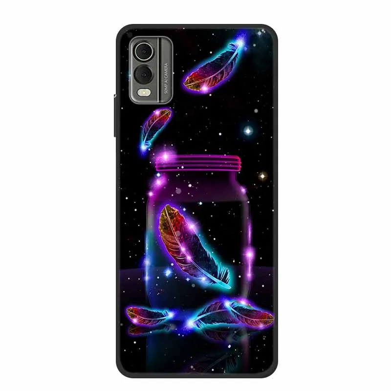 Luxury TPU Soft Silicone Back Cover with Lovely Floral Design - Shockproof Phone Protector