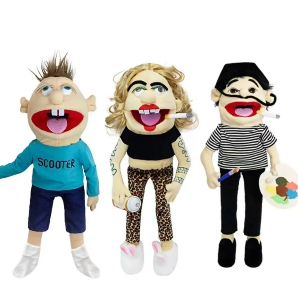 Plush Toy Plush Doll Rubber Puppet Jeffy Doll Jeffy Puppet Family Hand Puppet Doll Merch Marvin Dad Mom Dinosaur Nancy Billy Mascot